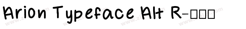 Arion Typeface Alt R字体转换